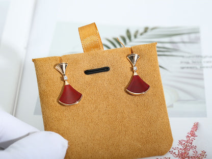 [⭐Reverie Jewels]DREAM Carnelian PINK GOLD EARRINGS