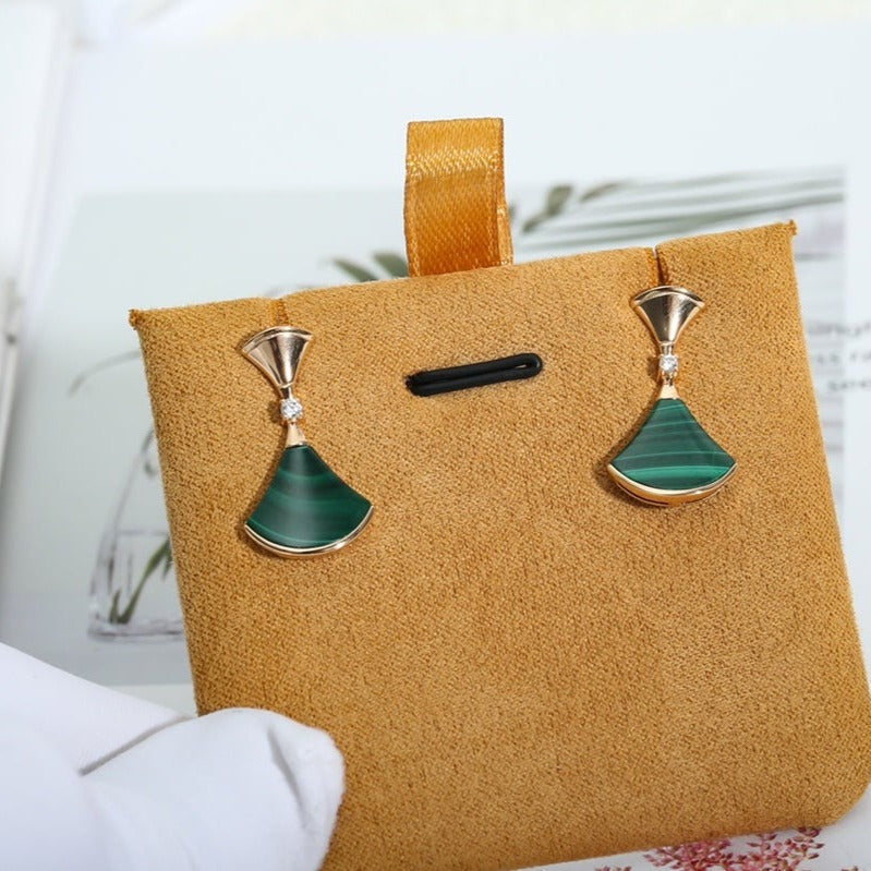 [⭐Reverie Jewels]DREAM MALACHITE PINK GOLD EARRINGS
