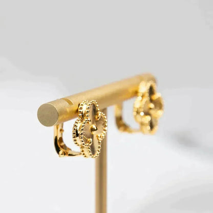 [⭐Reverie Jewels]CLOVER MEDIUM 1 MOTIFS LASER EARRINGS