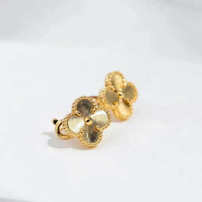 [⭐Reverie Jewels]CLOVER MEDIUM 1 MOTIFS LASER EARRINGS