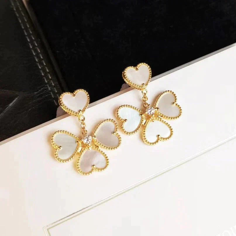 [⭐Reverie Jewels]CLOVER SWEET WHITE MOP EARRINGS