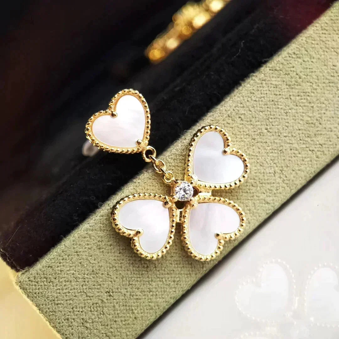 [⭐Reverie Jewels]CLOVER SWEET WHITE MOP EARRINGS