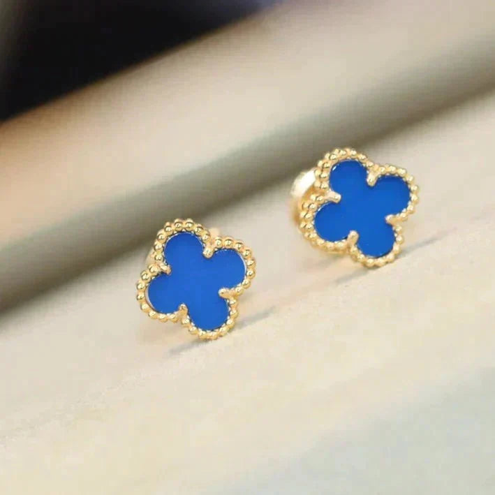 [⭐Reverie Jewels]CLOVER MINI 9.5MM TURQUOISE EARRINGS