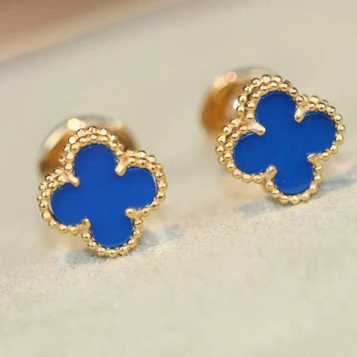 [⭐Reverie Jewels]CLOVER MINI 9.5MM TURQUOISE EARRINGS