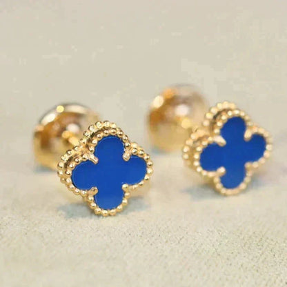 [⭐Reverie Jewels]CLOVER MINI 9.5MM TURQUOISE EARRINGS