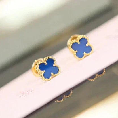 [⭐Reverie Jewels]CLOVER MINI 9.5MM TURQUOISE EARRINGS