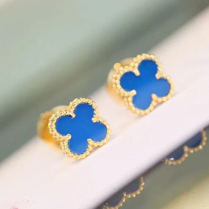[⭐Reverie Jewels]CLOVER MINI 9.5MM TURQUOISE EARRINGS