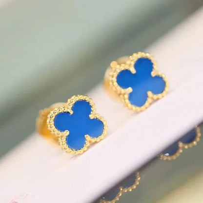 [⭐Reverie Jewels]CLOVER MINI 9.5MM TURQUOISE EARRINGS