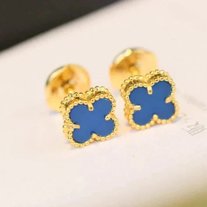 [⭐Reverie Jewels]CLOVER MINI 9.5MM TURQUOISE EARRINGS