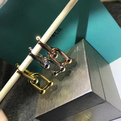 [Reverie Jewels]HARDWARE DROP EARRINGS DOUBLE LINK