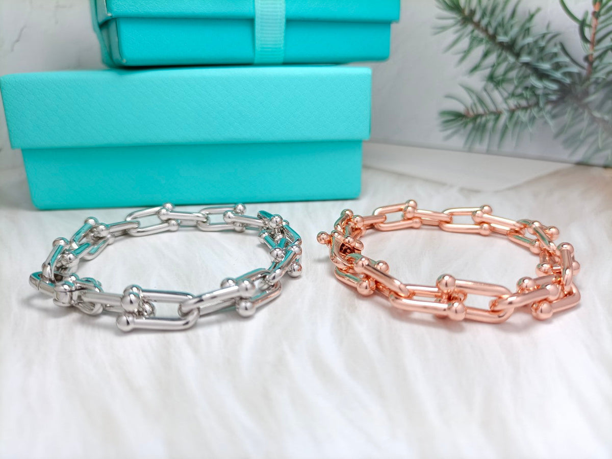 [Reverie Jewels]HARDWEAR BRACELET PINK GOLD AND SILVER