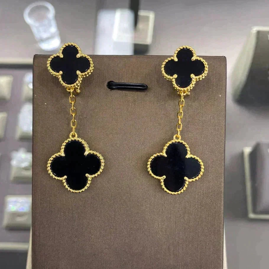 [⭐Reverie Jewels]CLOVER 2 MOTIFS  EARRINGS (MULTIPLE CHOICESC