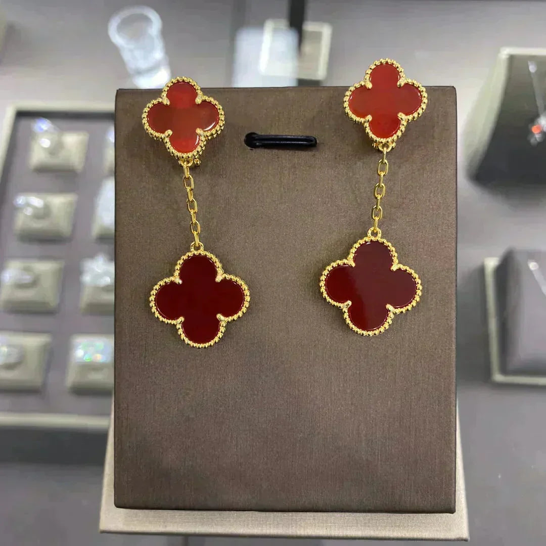 [⭐Reverie Jewels]CLOVER 2 MOTIFS  EARRINGS (MULTIPLE CHOICESC