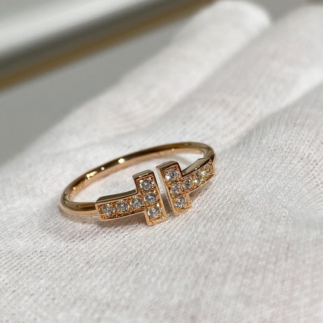 [Reverie Jewels] WIRE RING DIAMOND PINK GOLD