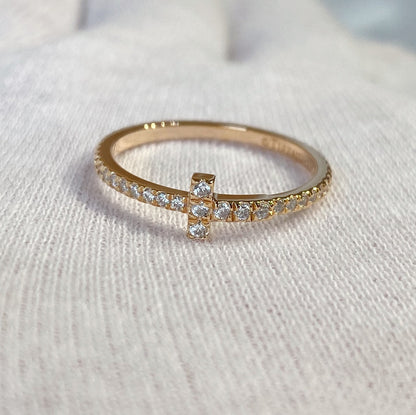 [Reverie Jewels]T RING DIAMOND PINK GOLD