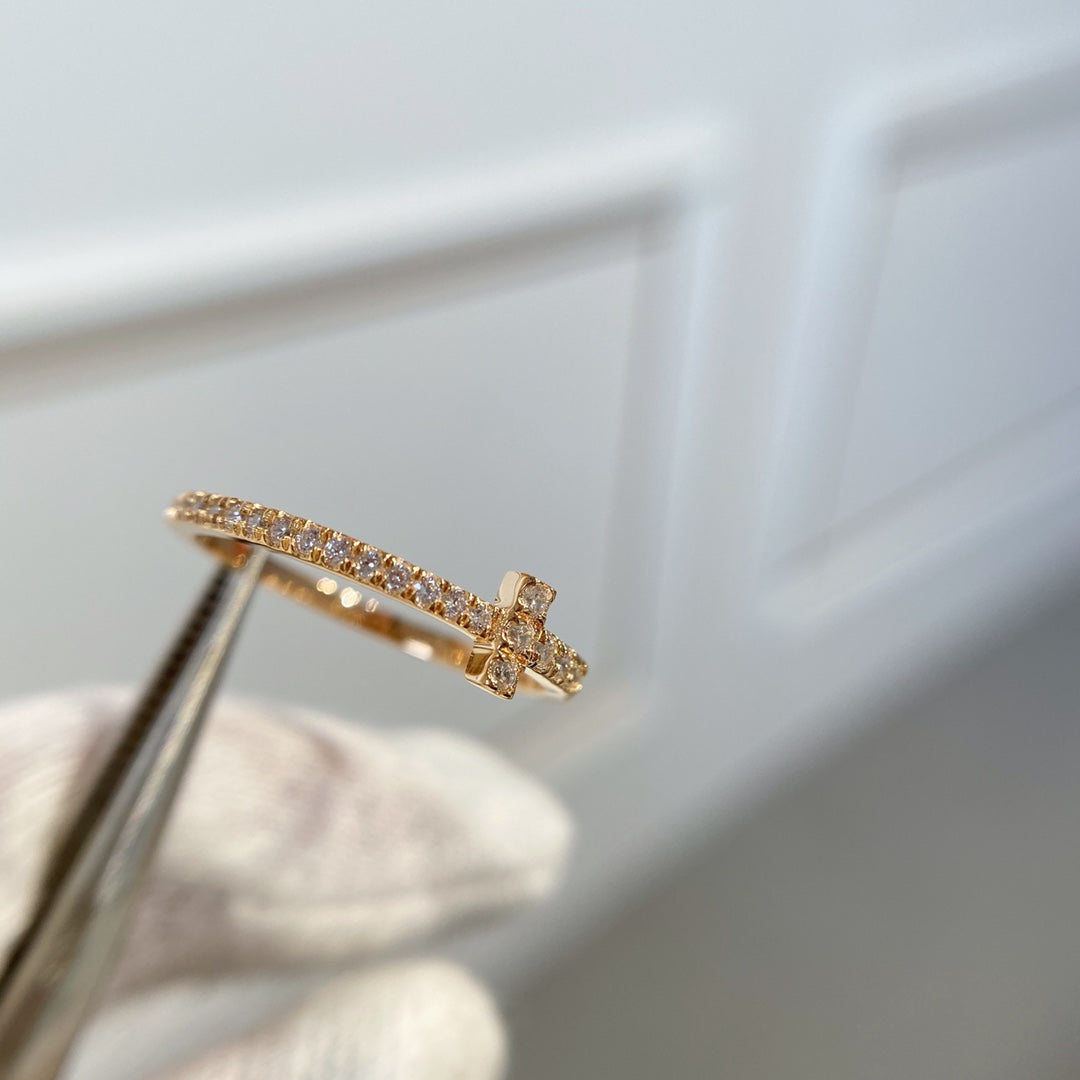 [Reverie Jewels]T RING DIAMOND PINK GOLD