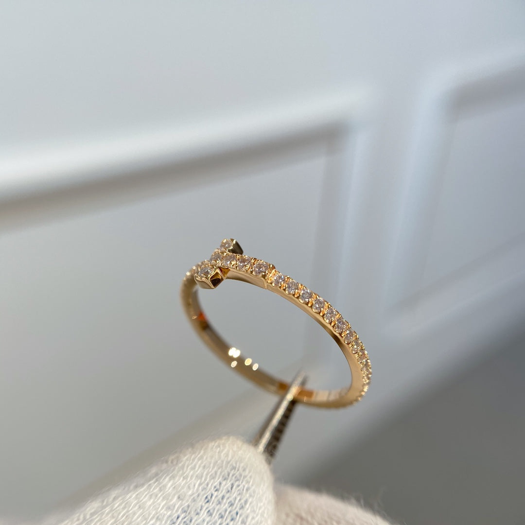 [Reverie Jewels]T RING DIAMOND PINK GOLD