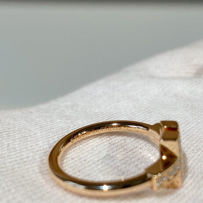 [Reverie Jewels]T WIRE MOP DIAMOND RING PINK GOLD