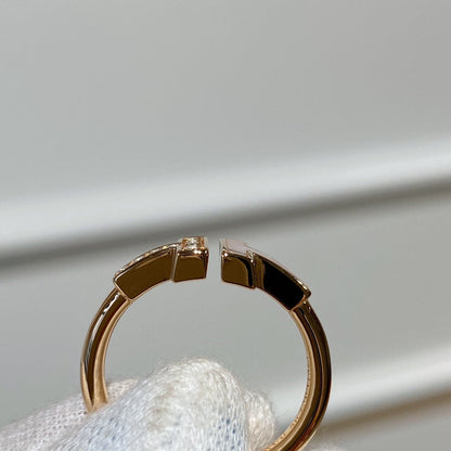 [Reverie Jewels]T WIRE MOP DIAMOND RING PINK GOLD