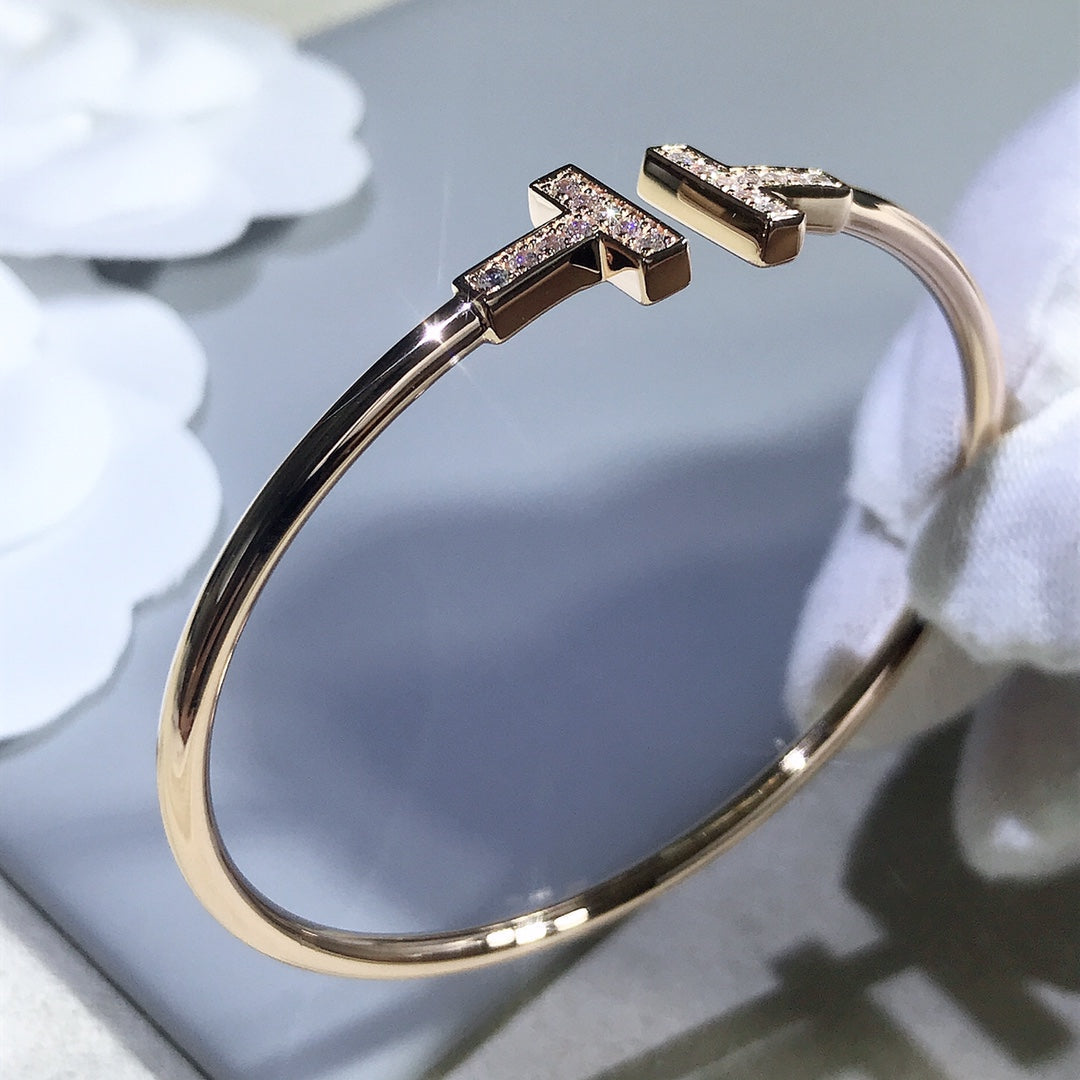[Reverie Jewels]T BRACELET PINK GOLD 1.8MM DIAMOND