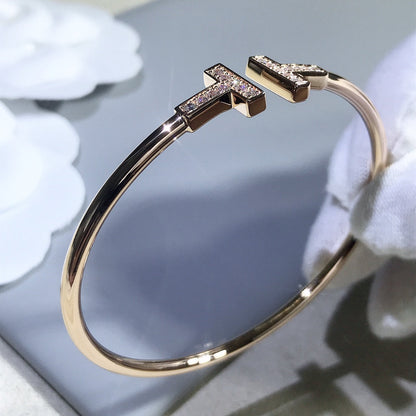 [Reverie Jewels]T BRACELET PINK GOLD 1.8MM DIAMOND