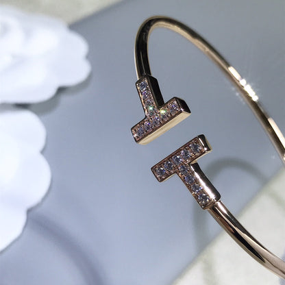 [Reverie Jewels]T BRACELET PINK GOLD 1.8MM DIAMOND