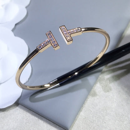 [Reverie Jewels]T BRACELET PINK GOLD 1.8MM DIAMOND
