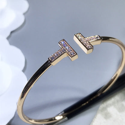 [Reverie Jewels]T BRACELET PINK GOLD 1.8MM DIAMOND