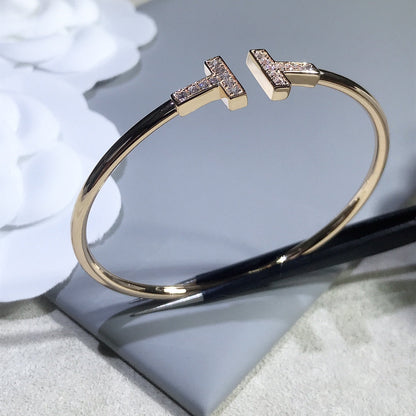[Reverie Jewels]T BRACELET PINK GOLD 1.8MM DIAMOND