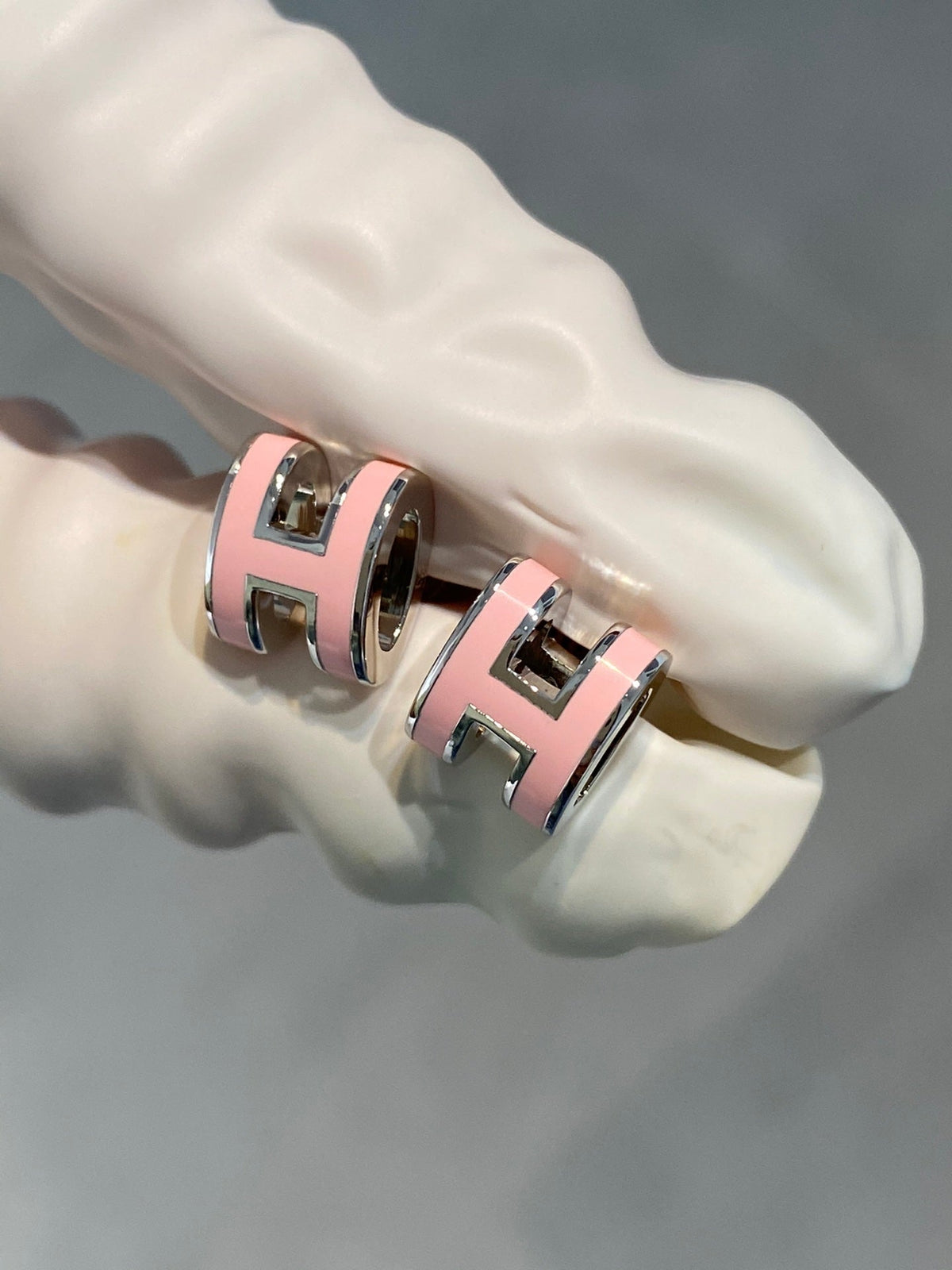 [⭐Reverie Jewels]MINI POP H SILVER EARRINGS PINK