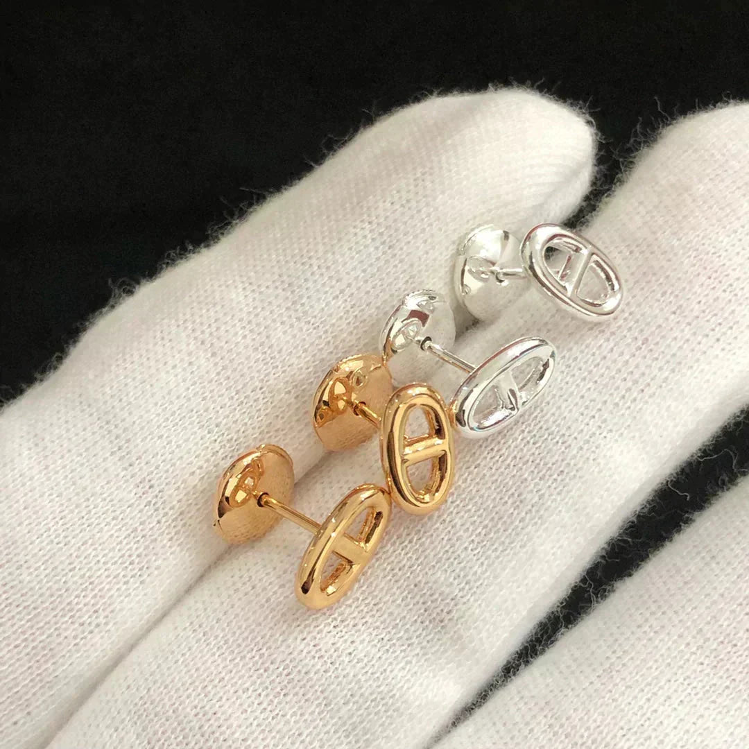 [⭐Reverie Jewels]CHAINE SMALL EARRINGS GOLD AND SILVER