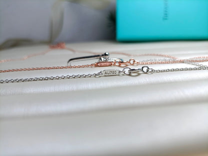 [Reverie Jewels]HARDWEAR DROP DOUBLE LINK PEDANT NECKLACE