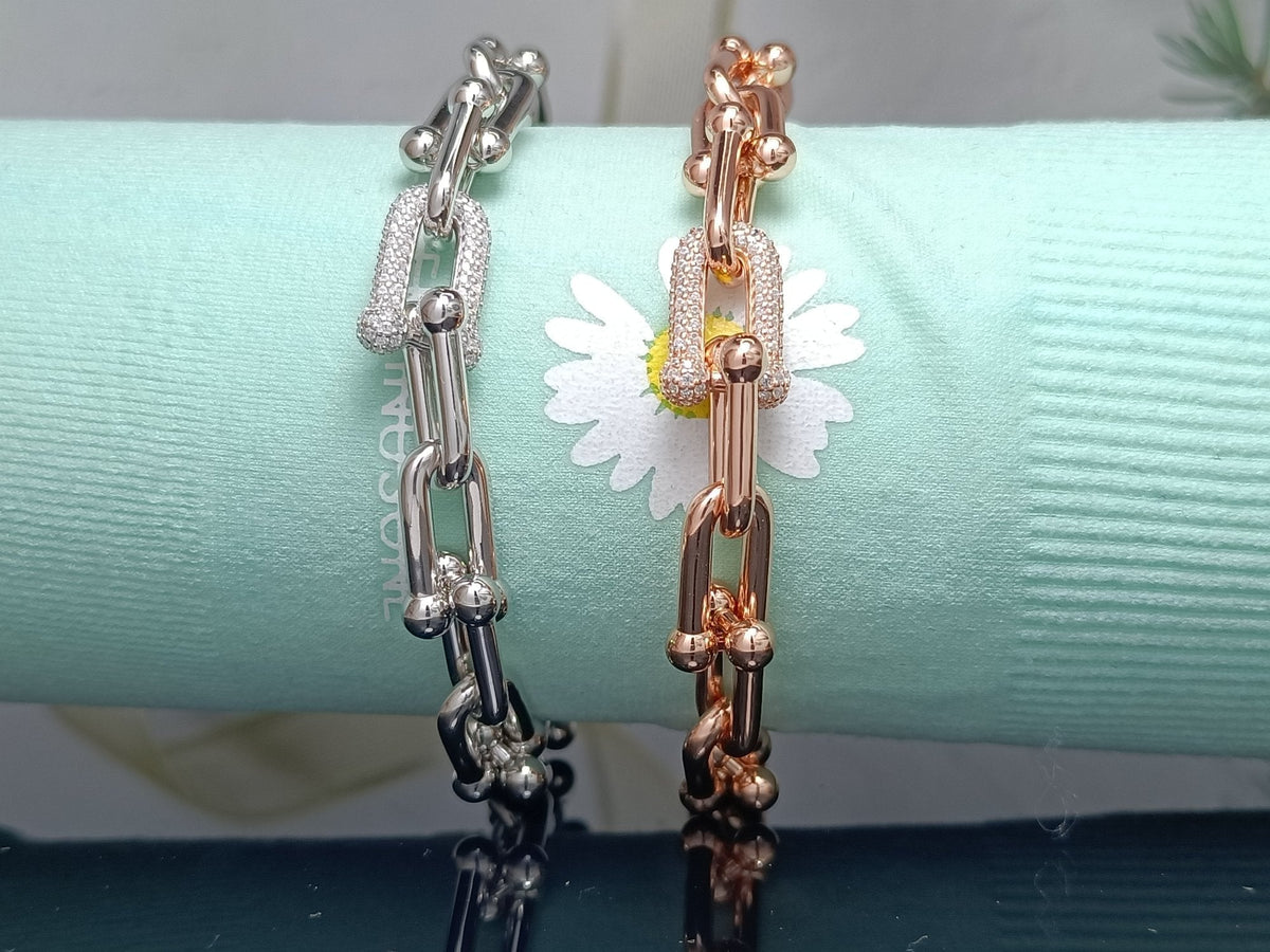 [Reverie Jewels]HARDWEAR BRACELET PINK GOLD AND SILVER DIAMOND