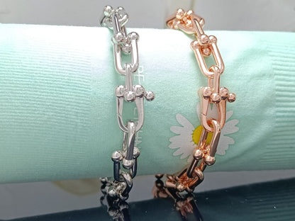 [Reverie Jewels]HARDWEAR BRACELET PINK GOLD AND SILVER DIAMOND