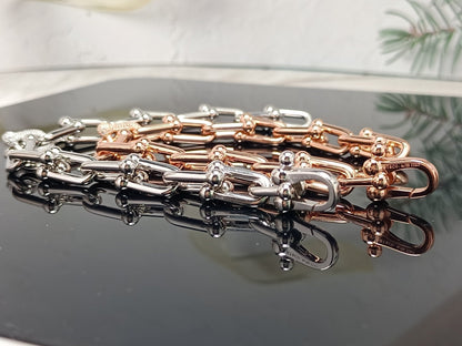 [Reverie Jewels]HARDWEAR BRACELET PINK GOLD AND SILVER DIAMOND