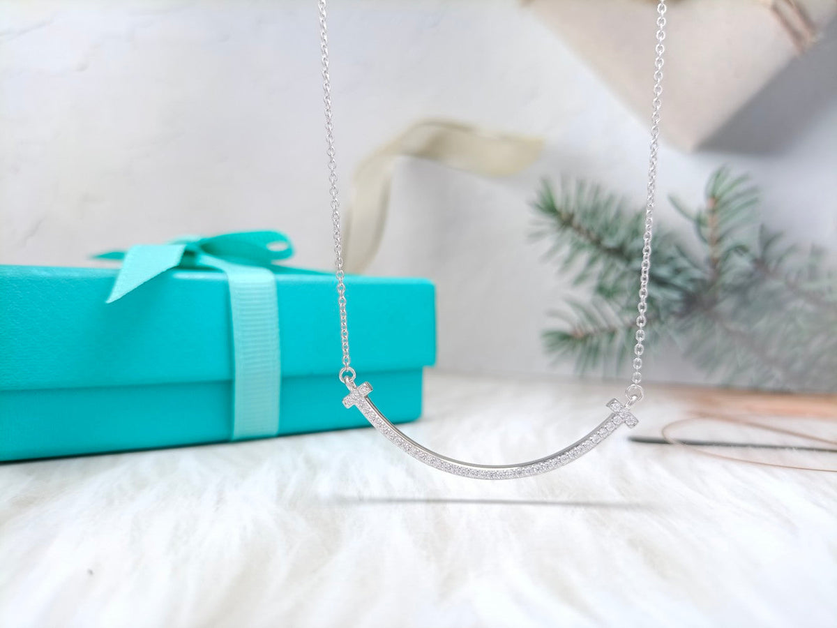 [Reverie Jewels]BIG SMILE PEDANT DIAMOND NECKLACE