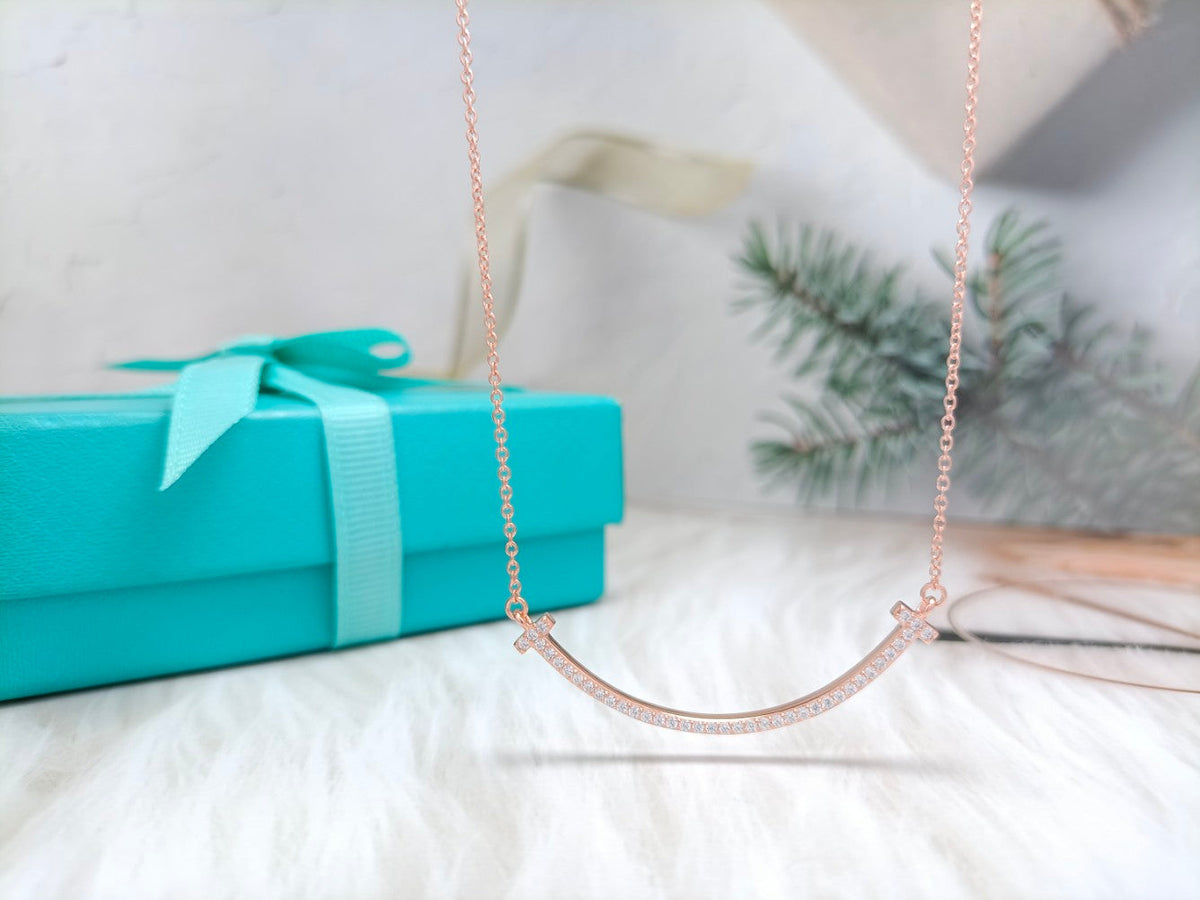 [Reverie Jewels]BIG SMILE PEDANT DIAMOND NECKLACE