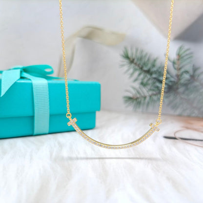 [Reverie Jewels]BIG SMILE PEDANT DIAMOND NECKLACE