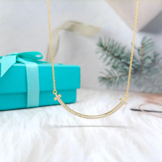 [Reverie Jewels]BIG SMILE PEDANT DIAMOND NECKLACE