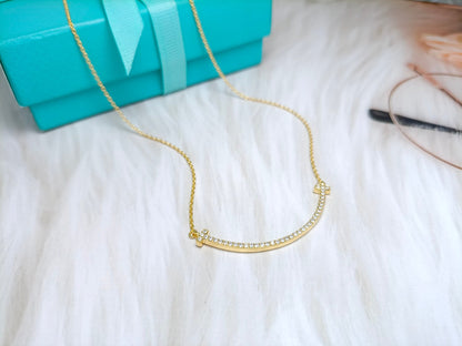 [Reverie Jewels]BIG SMILE PEDANT DIAMOND NECKLACE