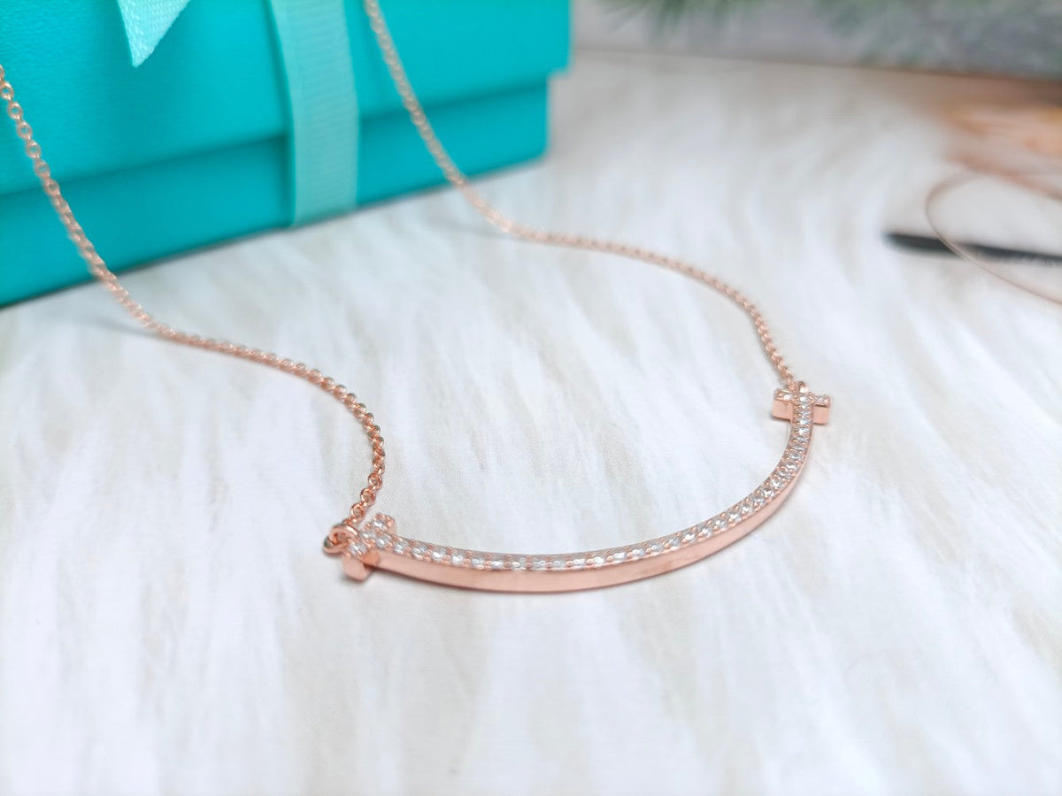 [Reverie Jewels]BIG SMILE PEDANT DIAMOND NECKLACE