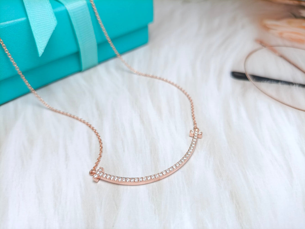 [Reverie Jewels]BIG SMILE PEDANT DIAMOND NECKLACE