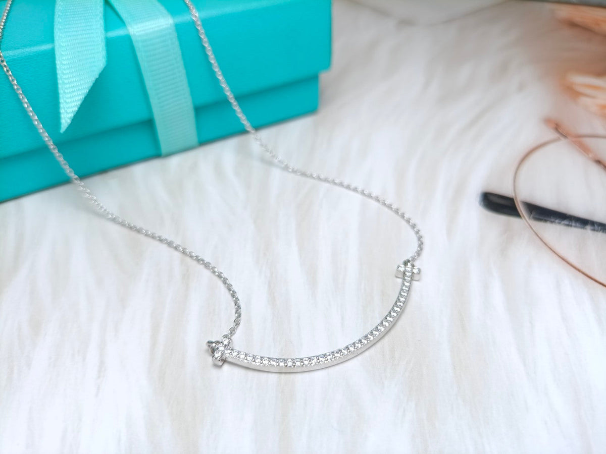 [Reverie Jewels]BIG SMILE PEDANT DIAMOND NECKLACE