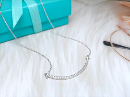 [Reverie Jewels]BIG SMILE PEDANT DIAMOND NECKLACE