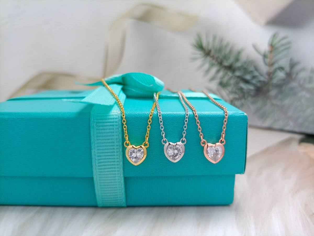 [Reverie Jewels]HEART BIG DIAMOND NECKLACE