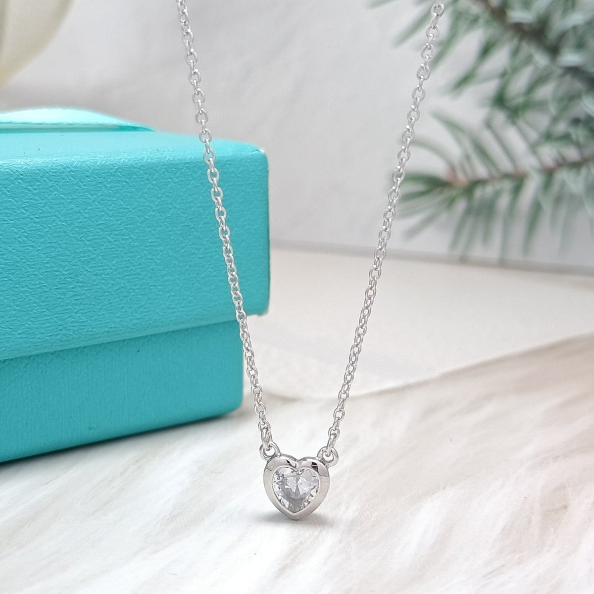 [Reverie Jewels]HEART BIG DIAMOND NECKLACE