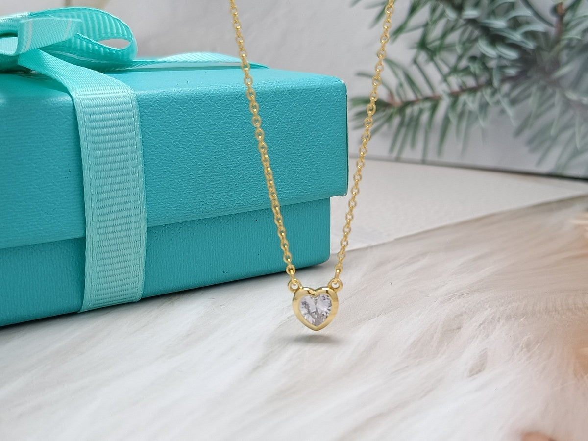 [Reverie Jewels]HEART BIG DIAMOND NECKLACE