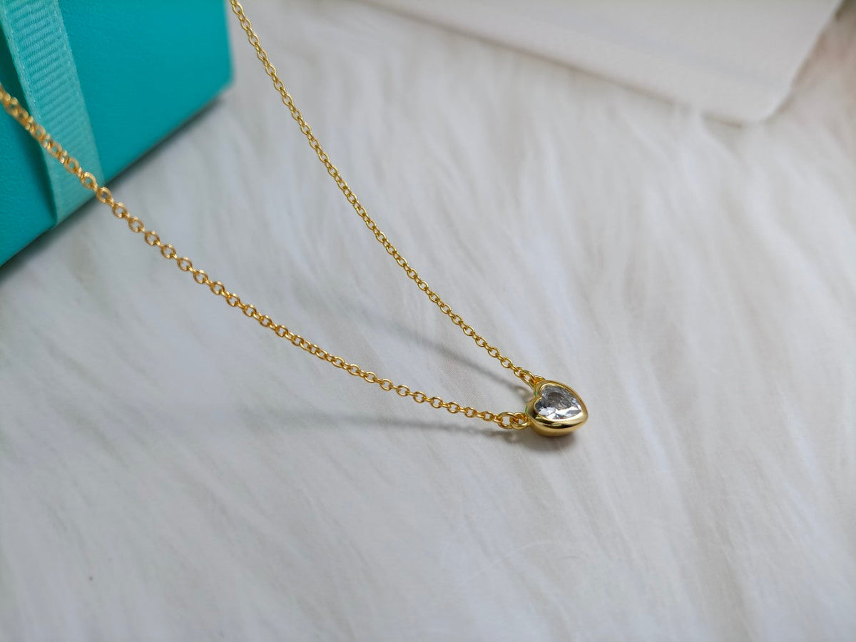 [Reverie Jewels]HEART BIG DIAMOND NECKLACE