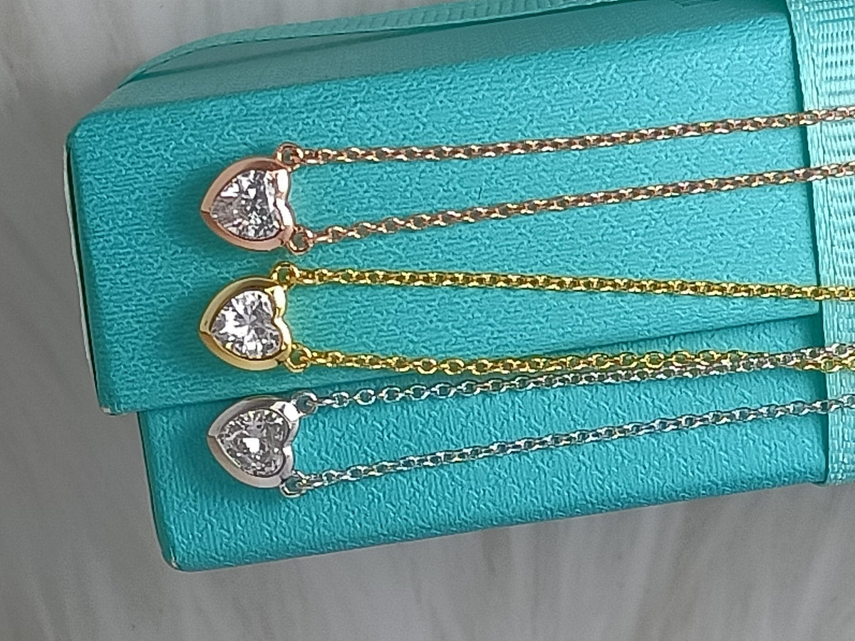 [Reverie Jewels]HEART BIG DIAMOND NECKLACE