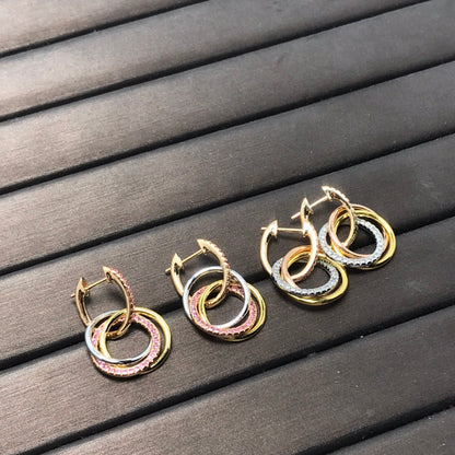 [Reverie Jewels]TRINITY EARRINGS GOLD DIAMOND